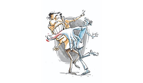 The victim underwent surgery at a private hospital in Sheshadripuram and doctors have put five stitches.