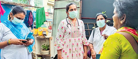 Madanapalle GGH staff visit the suspected Covid patient’s house 