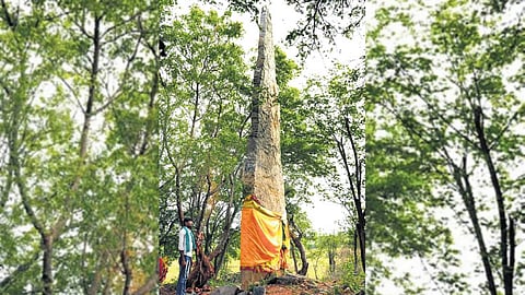 The state government is planning to announce a 26-foot hero stone at Kavuthampalayam in Tirupur district as one of the protected monuments in the state. 