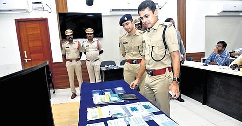 Kakinada district SP Bindu Madhav seized 48 Bank accounts due to a link with cyber crime. 