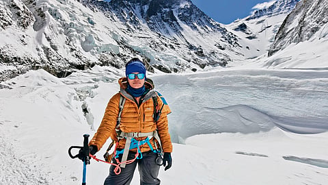 Sreesha atop Mt Everest 