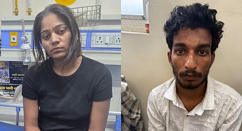 Sonam Raghuvanshi (L); one of the arrested accused Raj Kushwaha with whom Sonam was allegedly in an affair.