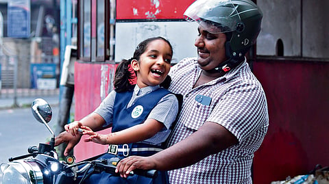 Sadher K K with his daughter Mariam @ Kaloor