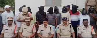 Prakasam police arrested 9 persons who were found involved in the 'Podili-Stone pelting incident' and sent them to the Darsi jail.