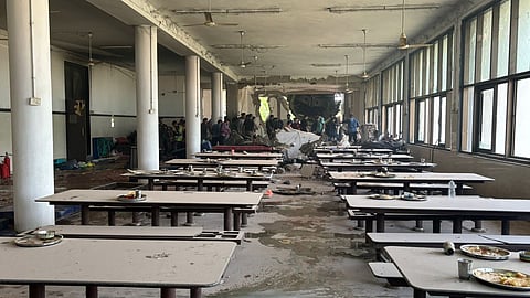 The hostel mess of the medical students of BJ Medical College, where the plane crashed. 