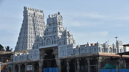 A view of Tiruchendur Murugan temple. 