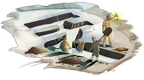 The incident occurred in the Mau Ranipur area during an operation against illegal sand mining on Wednesday.
