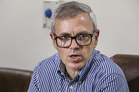  Jammu and Kashmir Chief Minister Omar Abdullah addresses a press conference, in Jammu, Friday, June 20, 2025.