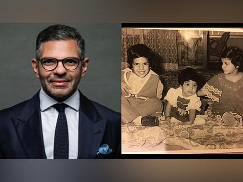 Sunjay Kapur (left) and his sister (right)