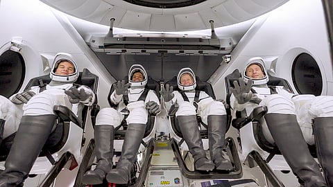  Indian Air Force Group Captain Shubhanshu Shukla with three of his crewmates — veteran astronaut Peggy Whitson (US) as commander, Polish engineer Sławosz Uznański, Hungarian researcher Tibor Kapu set to launch Axiom-4 Mission into space aboard SpaceX’s Dragon spacecraft, en route to the International Space Station (ISS), in Florida on Wednesday. 