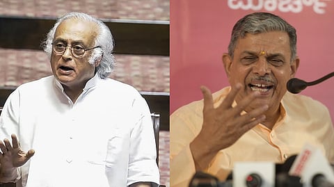 Congress general secretary Jairam Ramesh,  RSS General Secretary Dattatreya Hosabale 