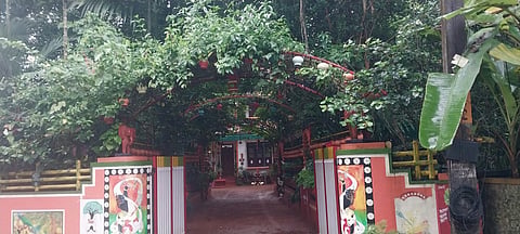 Sunil Kumar's and his wife Sajna Kaimal's home 'Prakrithikshetra', which is a haven for art nestled within nature’s vastness. 