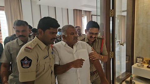 Police arrested former MLA Pedda Reddy once again. 