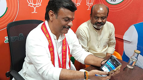 Former MLC PVN Madhav files nomination for the president of AP BJP. 