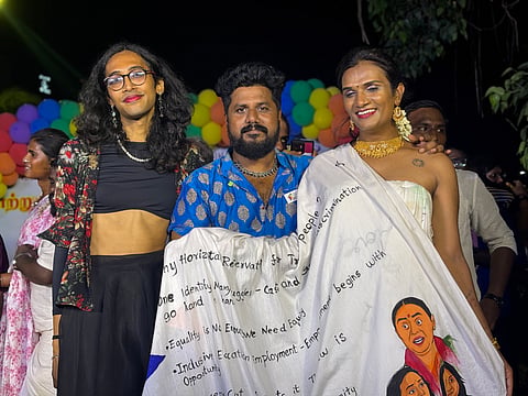 Chennai Pride: Ten demands of trans activists, painted in a sari