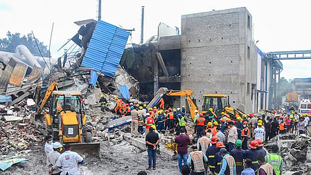 Explosion at Sigachi pharmaceutical factory in the Pashamylaram industrial area in Sangareddy district of Telangana 