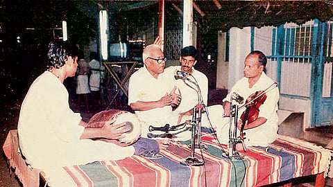 A life in music: Vechoor during a concert.