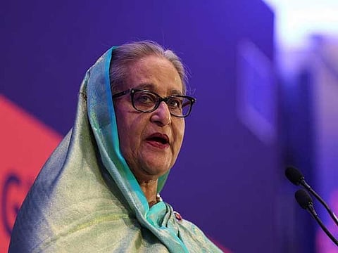 Former Prime Minister of Bangladesh Sheikh Hasina.