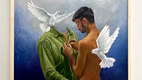 One of the work from the exhibition 