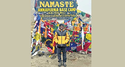 Abin Babu at Annapurna Base Camp in Nepal 