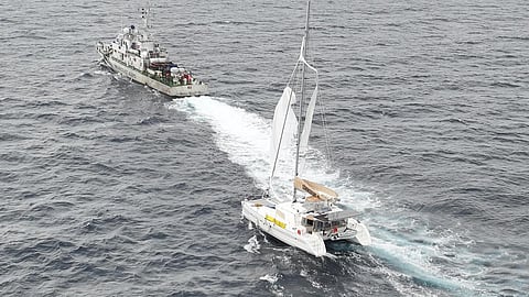 The Indian Coast Guard saved two U.S. nationals stranded in a distressed yacht about 53 Miles South of Nicobar Islands on Friday (July 11, 2025). 