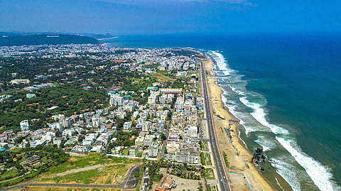 Beach road Visakhapatnam.