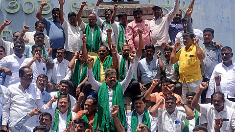 Image of protesting farmers used for representational purposes only
