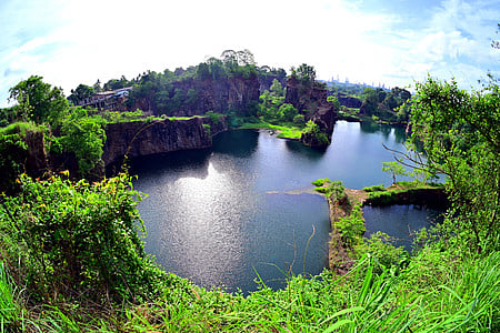 Abandoned stone quarry image used for representation