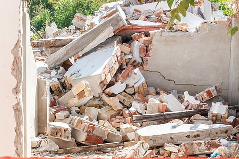 Wall collapse image used for representative purpose.