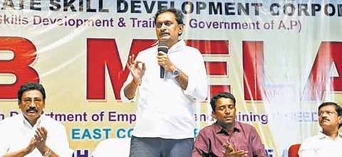Vijayawada MP Kesineni Sivanath (Chinni) addressinh youth on Friday 