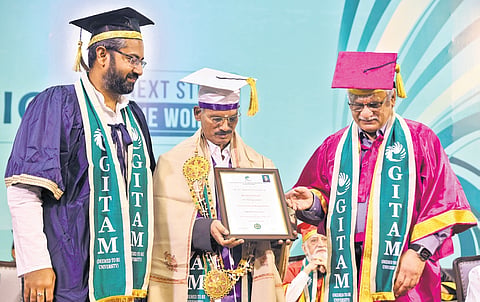  Social entrepreneur Arunachalam Muruganantham (also known as Pad Man) gets his honorary DLitt on Saturday