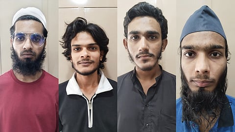 The accused, Mohammad Faiq Rizwan, Mohammad Fardeen Rais, Saifullah Qureshi Rafiq, and Zeeshan Ali Asif Ali, were allegedly part of a covert digital network spreading jihadist literature and inciting violence.