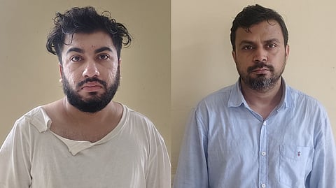 Shahwar Ahmad (R), and Yasin Ahmad (L) who are the brother and son, respectively, of Shafiq Ahmad, a state executive member of the BJP’s minority cell.