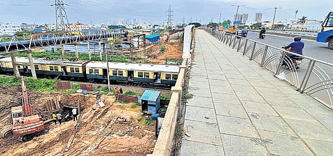 The U-shaped service roads are set to come up beneath the Padi railway overbridge on the Inner Ring Road, located between Korattur and Villivakkam stations 