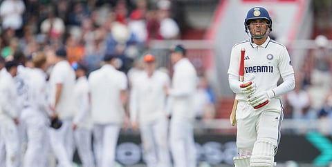 Shubman Gill walks after getting dismissed on Day 5 