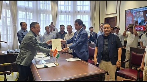 Ronnie submitted a letter to Assembly Speaker Thomas A Sangma expressing intent to merge with the NPP. 