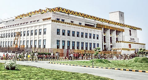 A view of the Andhra Pradesh High Court in Amaravati.