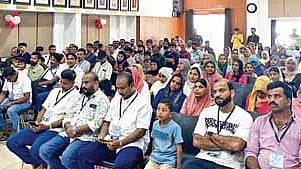 Noushads and their family members at a gathering on Saturday 