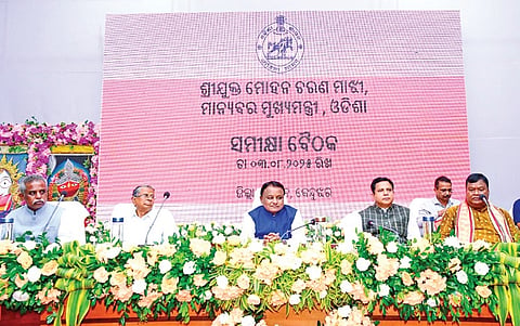 CM Mohan Charan Majhi reviewing industrial projects at Keonjhar on Sunday 