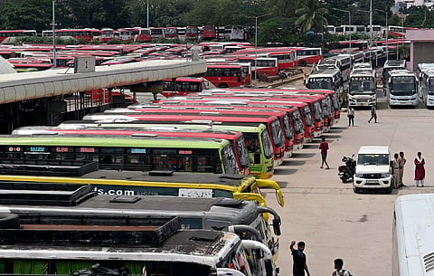 Image of private buses used for representational purposes only.