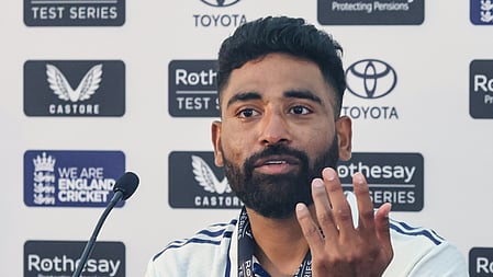 Siraj was flying to Hyderabad after the second Test match against South Africa in Guwahati.
