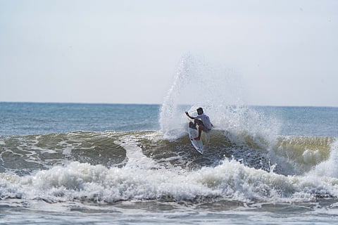 Surfer Ramesh in action at the final on Sunday