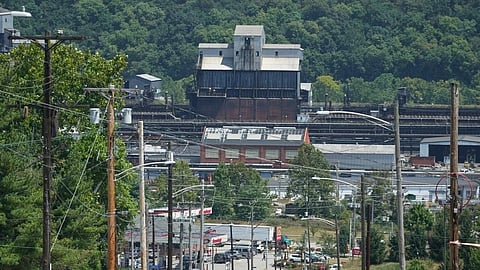 The Clairton Coke Works, a U.S. Steel coking plant, is seen Monday, Aug 11, 2025, in Clairton, Penn. 