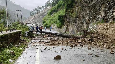 Fallen power lines pose a serious threat to passerby, but also indicate the gradual weakening of soil in mountainous regions.