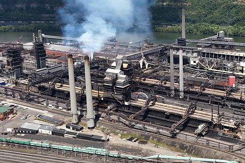 A portion of the Clairton Coke Works, a U.S. Steel plant, is seen Monday, Aug. 11, 2025 in Clairton.