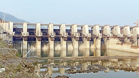 Upper cofferdam of the Polavaram Irrigation Project.