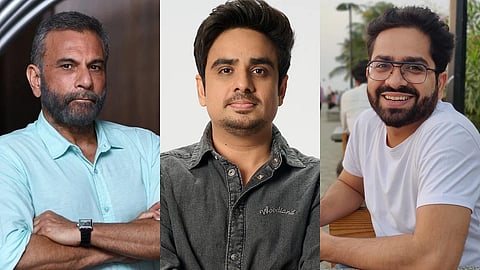 From left: Pavan Malhotra, Ashish Verma and Puneet Batra in a still from Court Kacheri 