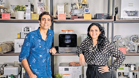 Zimplistic (Rotimatic) Founder and CEO Pranoti Nagarkar (right) and Co-Founder CTO Rishi Israni with the Rotimatic NEXT