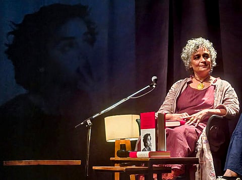 New Delhi: Booker Prize-winning author Arundhati Roy during a private launch of her memoir, "Mother Mary Comes To Me," in New Delhi, Wednesday, Aug. 27, 2025.