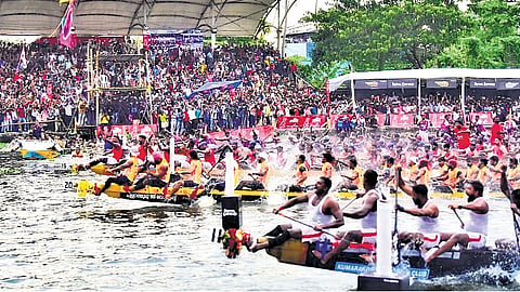 Six heats are scheduled, with the four fastest boats earning a berth in the grand final. 